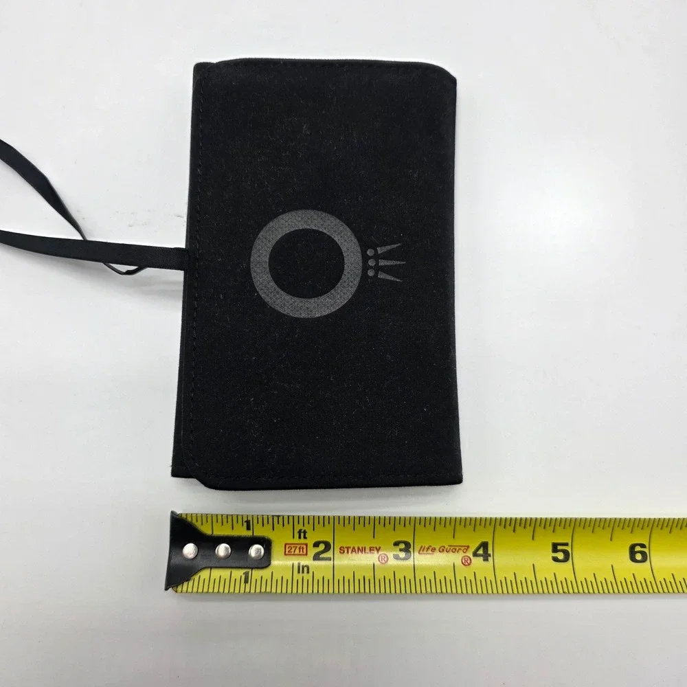 Pandora Black Flocked Jewelry Travel Roll Organizer Ribbon‎ Tie Small Case